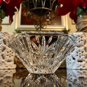 24% Lead Crystal 5.5" Bowl by WMf of Germany with 6 sides,Votive Holder